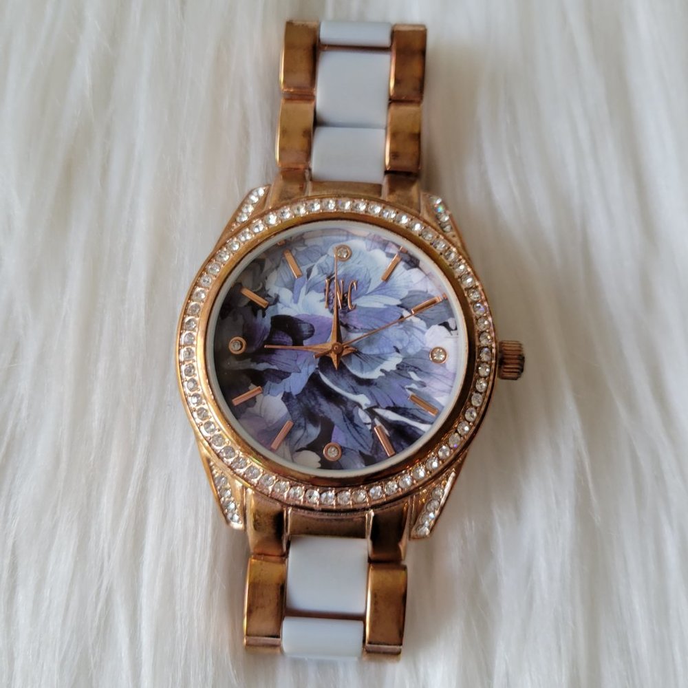 INC Floral Dial Fashion Watch
